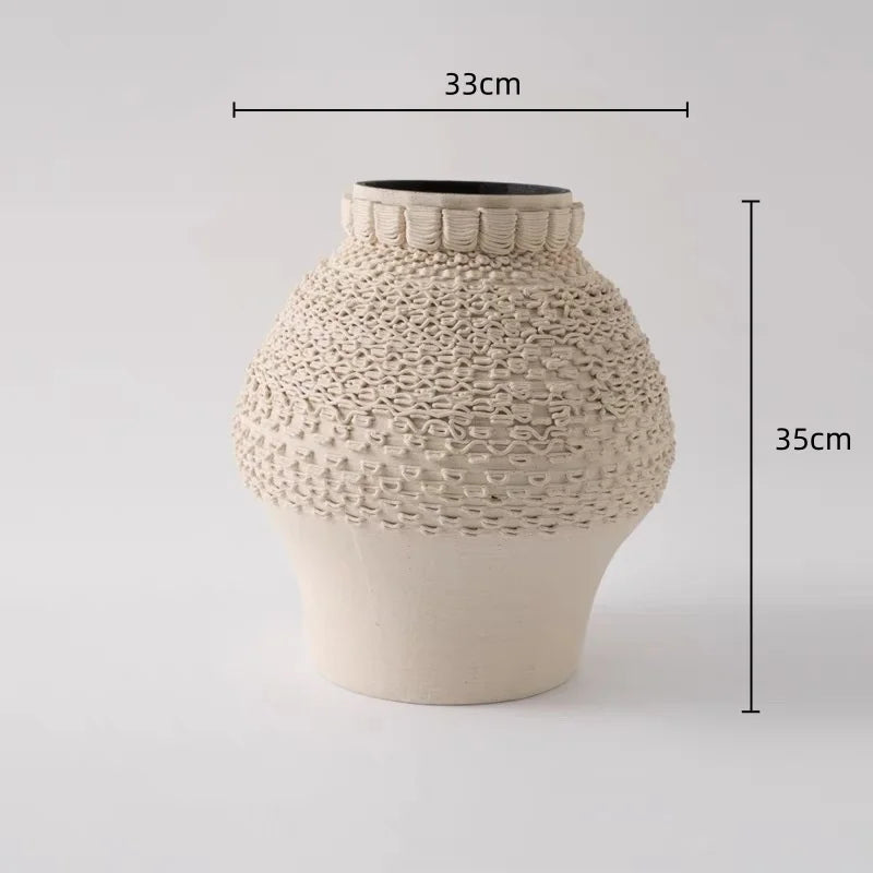 Afralia™ Geometric Folding Ceramic Flower Vase Home Decor Handicrafts