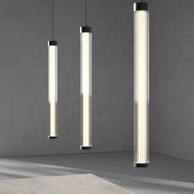 Afralia™ Glass Tube LED Ceiling Pendant Light - Minimalist Nordic Design