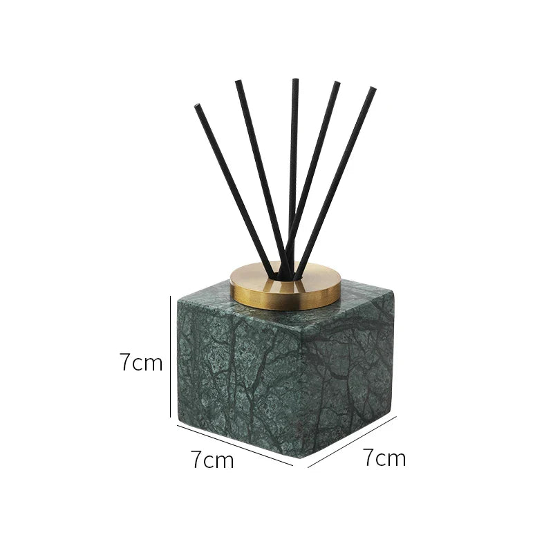Afralia™ Marble Stone Fragrance Diffuser Travertine Sphere Incense Burner with Tray