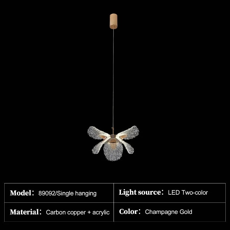 Afralia™ Crystal Flower Chandelier Pendant Light for Home Decor and Indoor Lighting