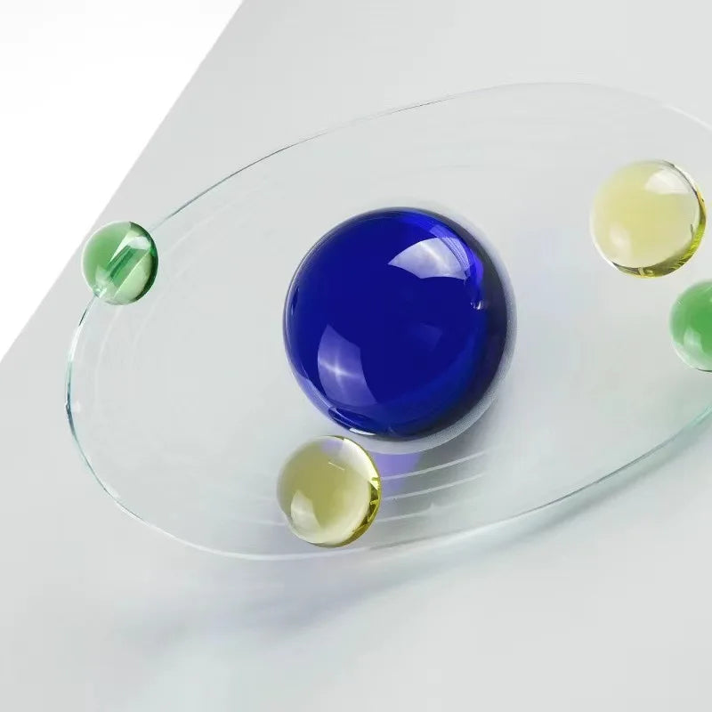 Afralia™ Crystal Planet Star Geometric Glass Ball Decor for Home Themeoffsetof