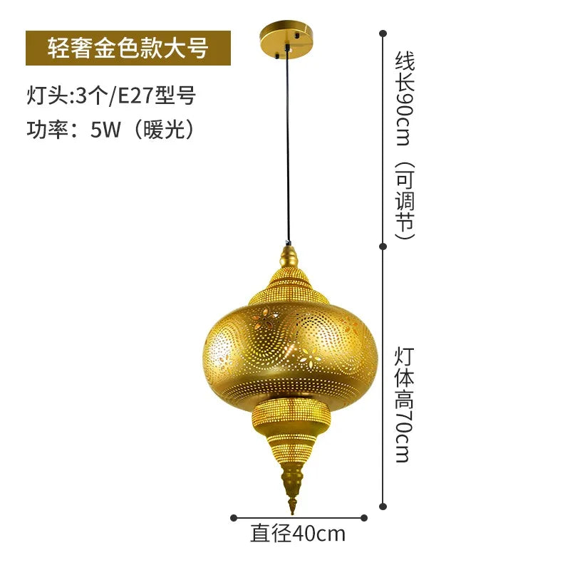 Afralia™ Vintage Iron Art Pendant Lights LED E27 Industrial Thai Hanging Lamps