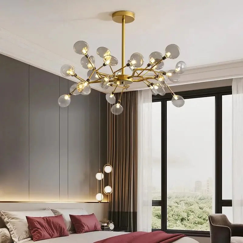 Afralia™ Firefly Pendant Chandelier: Luxurious LED Lighting for Home Decor