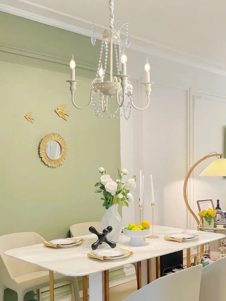 Afralia™ French Light Luxury Living Room Chandelier American Atmosphere Candle Lamp