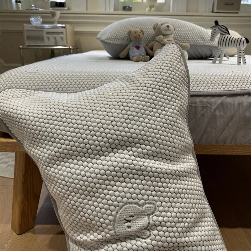 Afralia™ Cooling Ice Bean Sheet Set: Breathable Rayon Mat & Pillowcases for Summer Bed