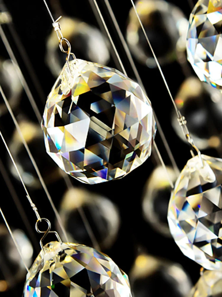 Afralia™ Crystal Chandelier: Modern Luxury LED Ceiling Lamp for Living Room and Bedroom