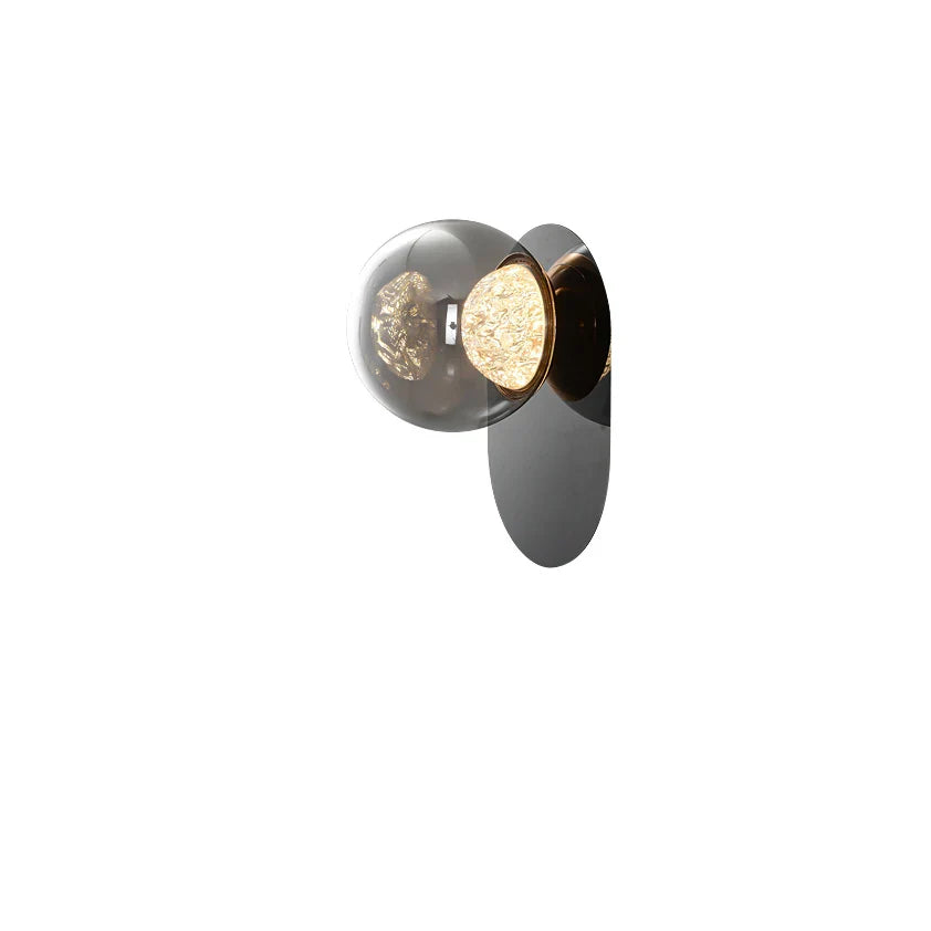 Afralia™ Glass Ball Sconce Lamps Round Wall Decor Lights for Luxurious Room & Aisle