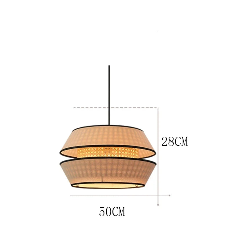 Afralia™ Rattan Pendant Light: Hand-woven Chandelier, Japanese Style for Living Room, Bedroom & Kitchen