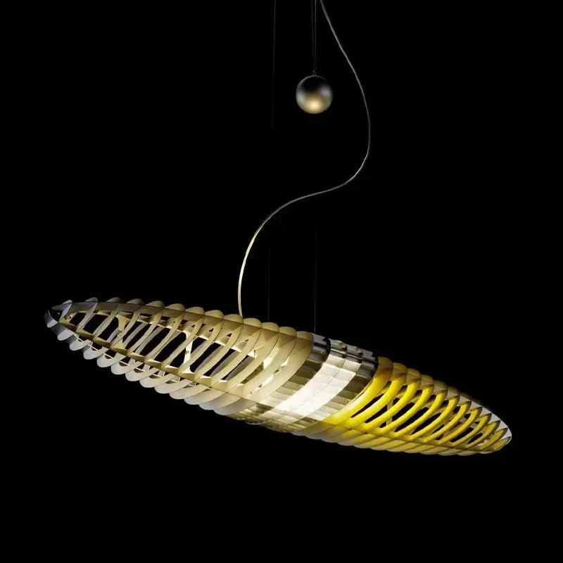 Afralia™ Titania Pendant Lamp: Modern LED Spaceship Chandelier for Hotel, Dining, and Living Room