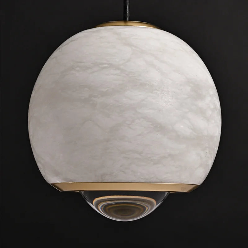 Afralia™ Marble Stone Pendant Lamp - Luxury Modern Chandelier for Bedroom, Restaurant, and Table Decor