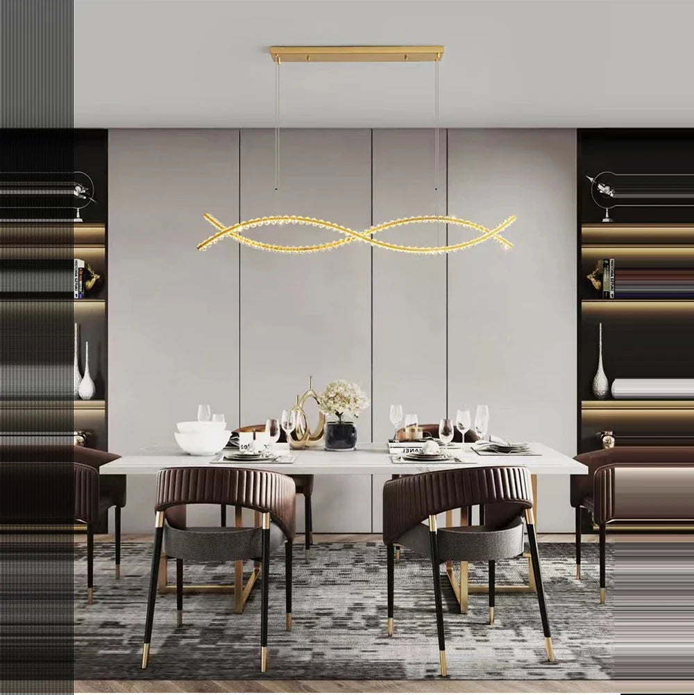 Afralia™ Modern Luxury LED Rings Chandelier: New Trend Circular Ceiling Lamp for Indoor Lighting