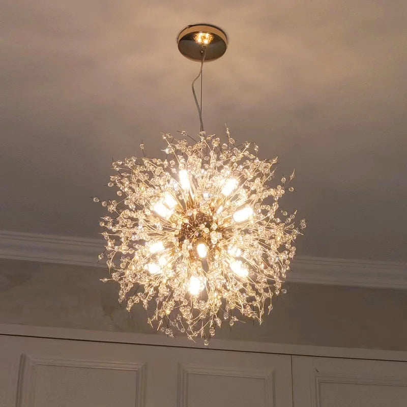 Afralia™ Dandelion Chandelier: Luxury Crystal Pendant Lamp for Living Room and Bedroom