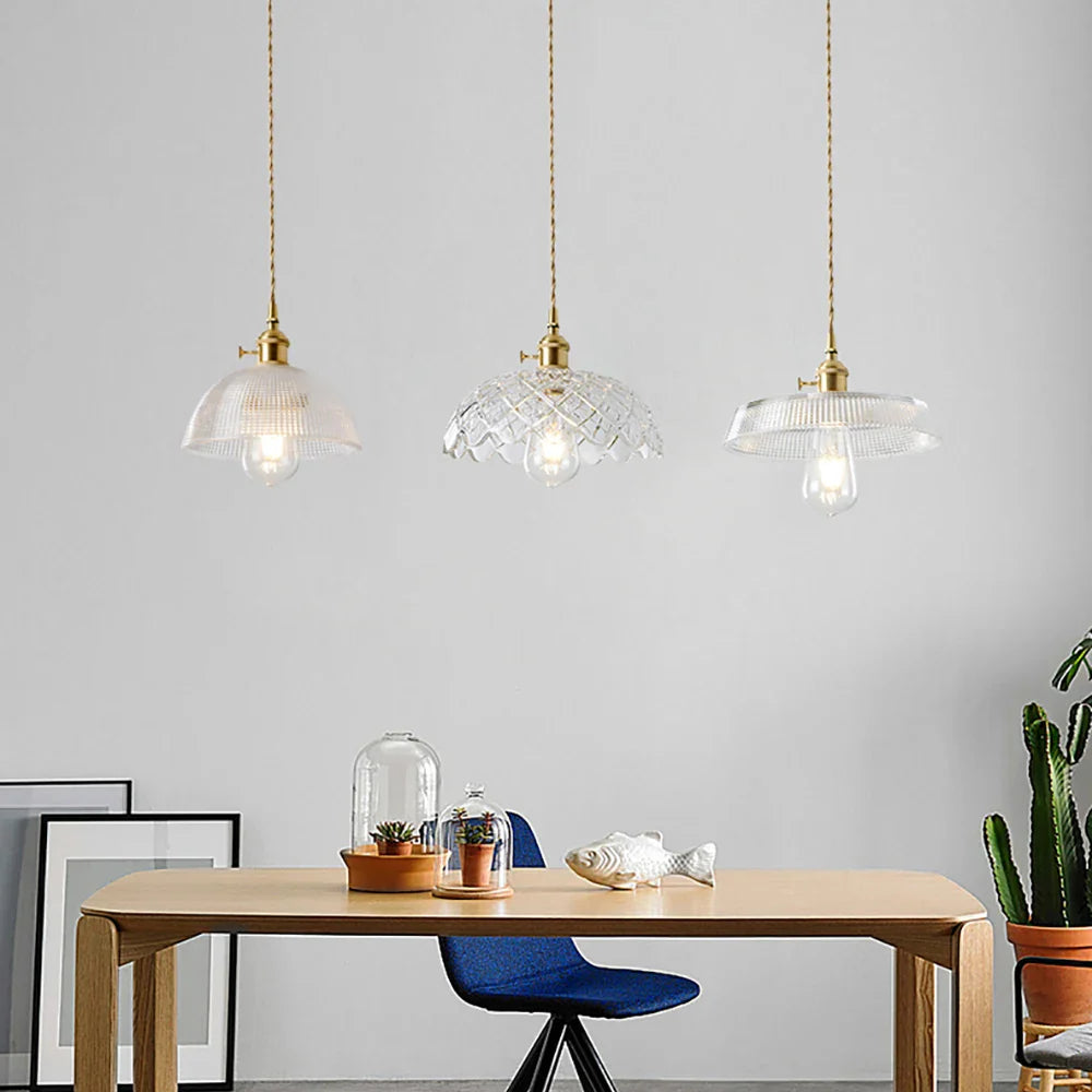 Afralia™ Glass Chandelier for Restaurant Bar Kitchen Table Pendant Lighting