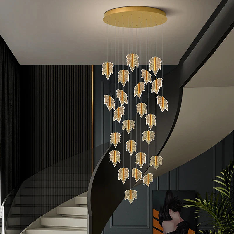 Afralia™ Tree Leaf Modern Chandelier for Living and Dining Room Decor