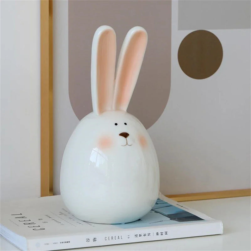 Afralia™ Long Eared Rabbit Head Home Decoration Living Room Ornament Bunny Crafts