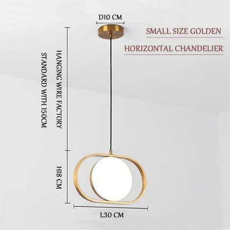 Afralia™ Modern Black LED Bedroom Hanging Lamp, Up Down Eye Glod Light
