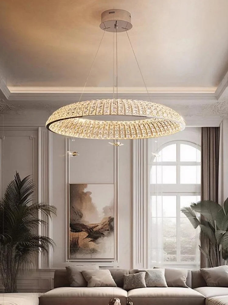 Afralia™ Crystal Chandelier Modern Luxury Villa Hall Main Light