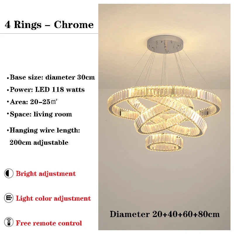Afralia™ Crystal Chandelier: Modern Luxury LED Ceiling Pendant Light for Living Room and Building Hall