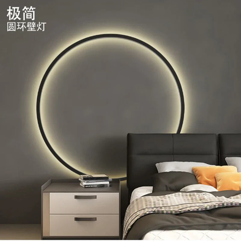 Afralia™ LED Wall Circle Lights for Bedroom Living Room Aisle Stairway