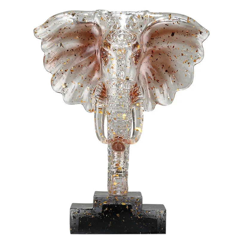 Afralia™ Crystal Elephant Sculpture Home Decor Ornament