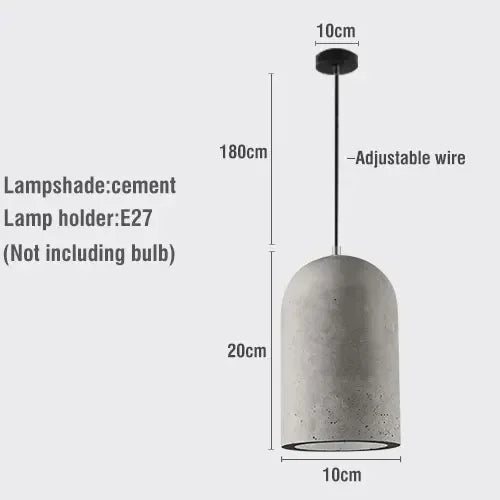 Afralia™ Rustic Cement Pendant Light - Industrial Kitchen Dining Room Fixture