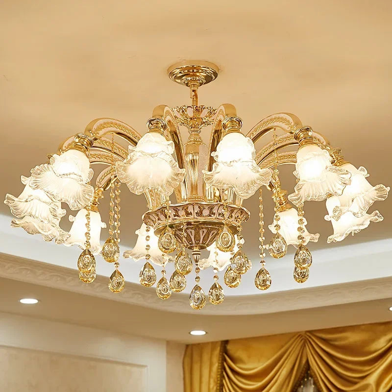 Afralia™ Crystal Ceiling Chandelier for Modern Luxury Living Room & Hotel Lobby