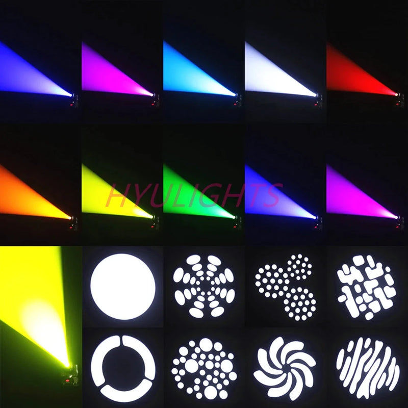 Afralia™ 75W LED Moving Head Spot Light Gobo Color DJ Beam Disco Equipment