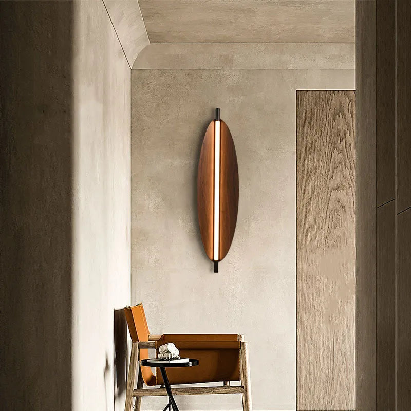 Afralia™ Wood Grain LED Wall Lamp: Minimalist Wabi Sabi Style Nordic Fixtures