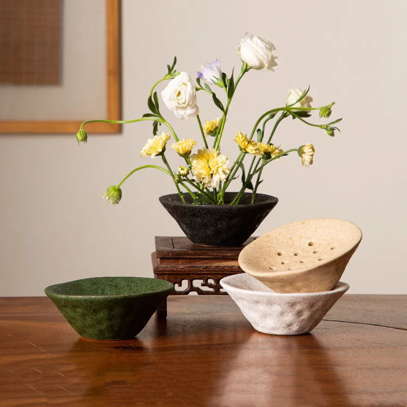 Afralia™ Lotus Root Clay Bowl Flower Vase Terrarium Home Decor