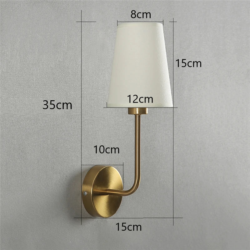 Afralia™ Nordic Minimalism LED Wall Lamp with Linen Lampshade for Home Decor