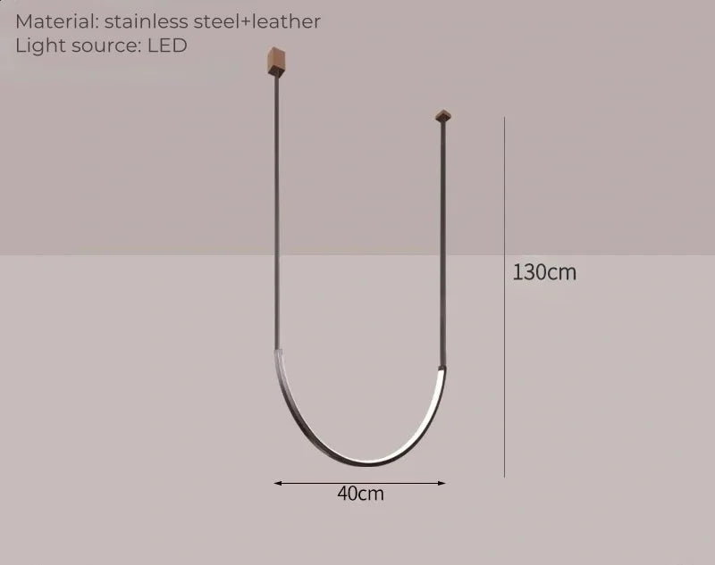 Afralia™ Nordic Leather Chandelier LED Pendant Light for Home and Restaurant
