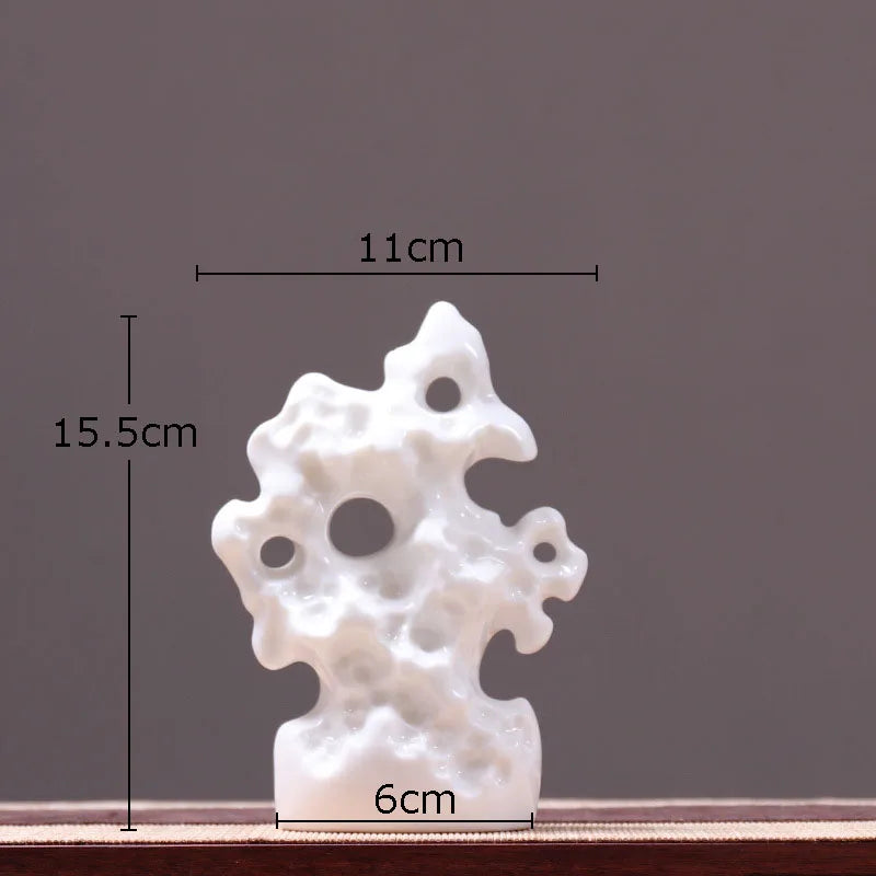 Afralia™ Taihu Stone Rockery Sculpture Desk Ornament Modern Home Decor
