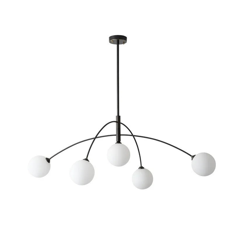 Afralia™ Nordic Pendant Light Chandelier Suspended Milky Glass Designer Ceiling Lamp.