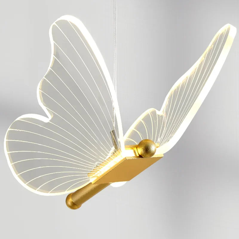 Afralia™ Butterfly Chandelier: Nordic Staircase Pendant Lamp for Living Room Ceiling Light