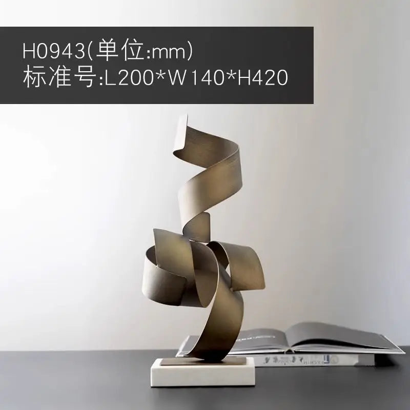 Afralia™ Geometric Wrought Iron Ornaments for Home & Office Decor