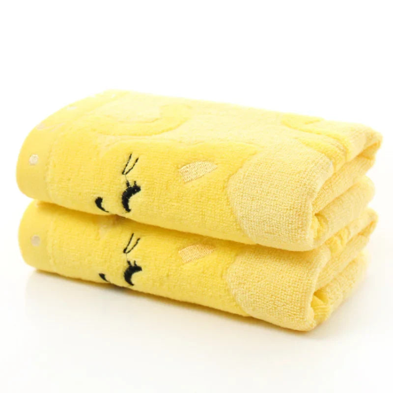 Afralia™ Kids Cute Kittens Bamboo Fiber Towel - Soft, Strong, High Quality