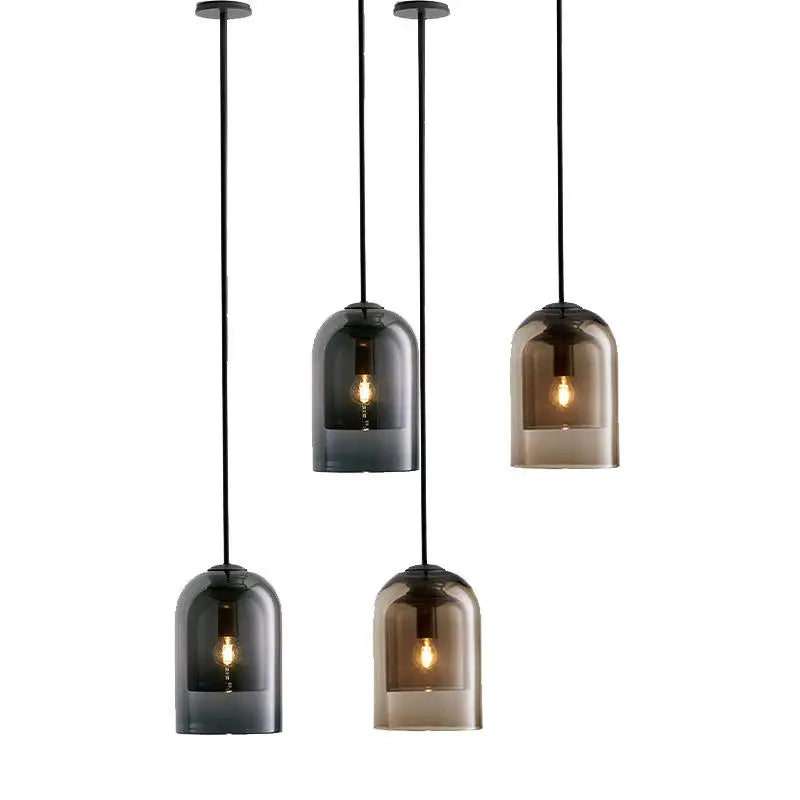 Afralia™ Glass LED Chandelier for Bedroom Dining Room Bar Office Eco-Friendly Nordic Design