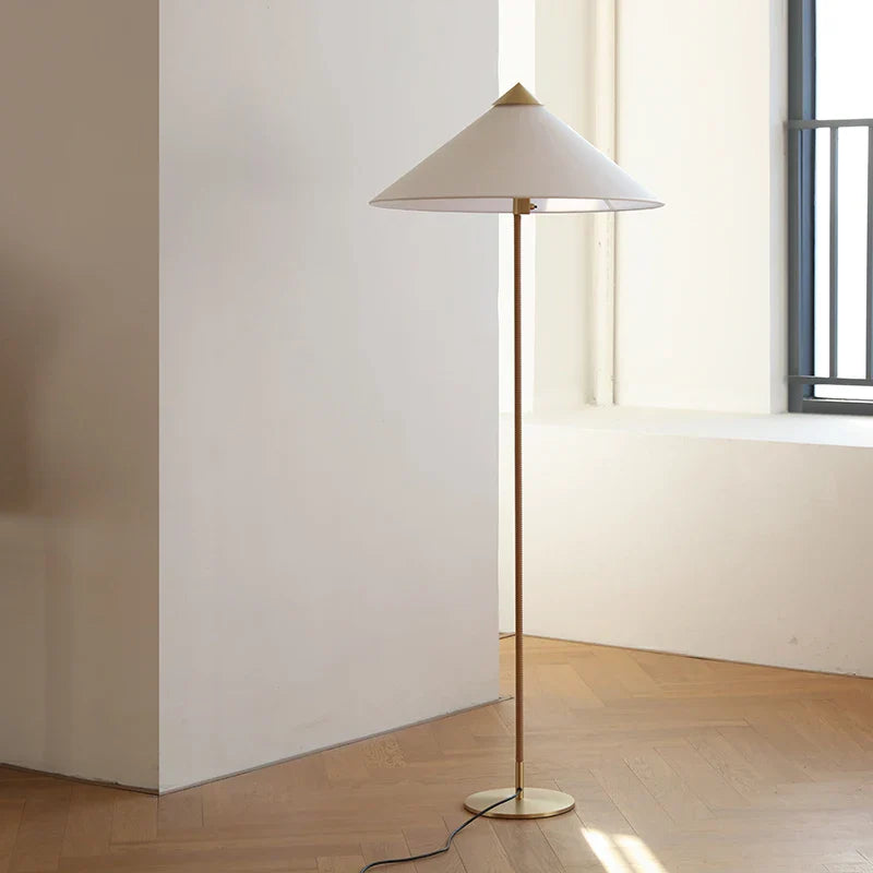 Afralia™ Wabi Sabi Rattan LED Floor Lamp by Tynell: Minimalist Bedroom Standing Light