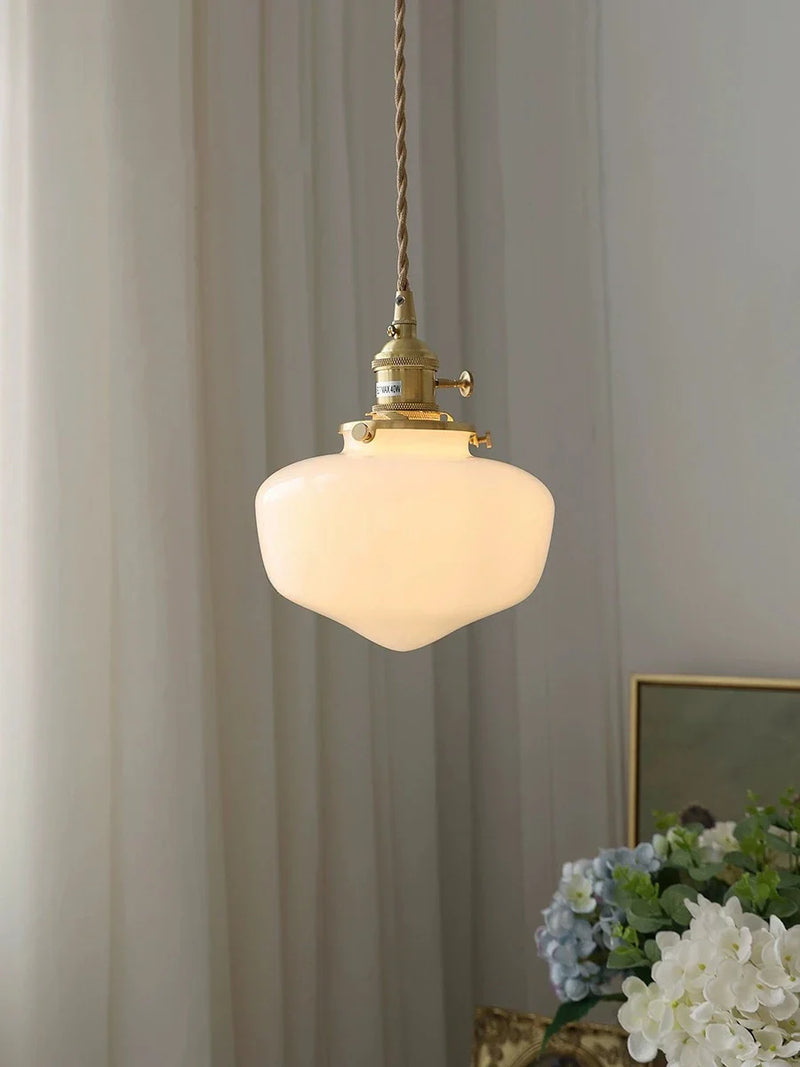 Afralia™ Glass Shade LED Pendant Lamp: Modern Minimalist Lighting for Bedroom, Kitchen, and Bar