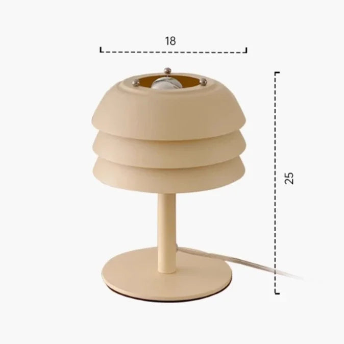 Afralia™ Cream Medieval Design LED Table Lamp for Bedroom, Living Room, Kitchen, Cafe