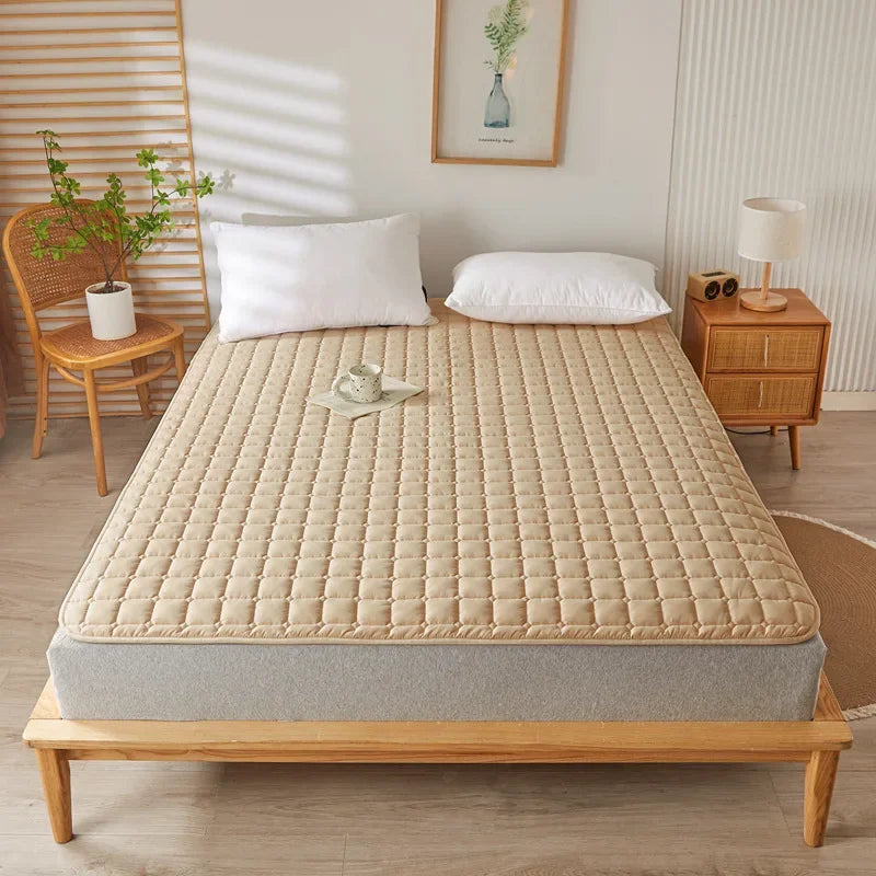Afralia™ Soft Quilted Mattress Cushion for Home Bedroom, Non-Slip and Skin-Friendly