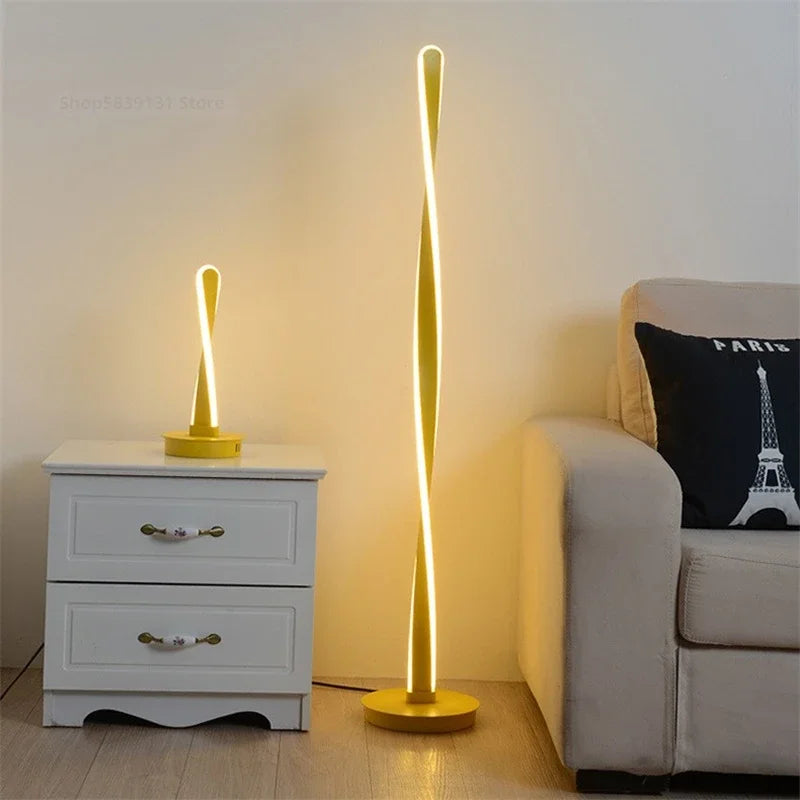 Afralia™ Aluminum Floor Lamp: Modern Free Standing LED Dimmable Lights