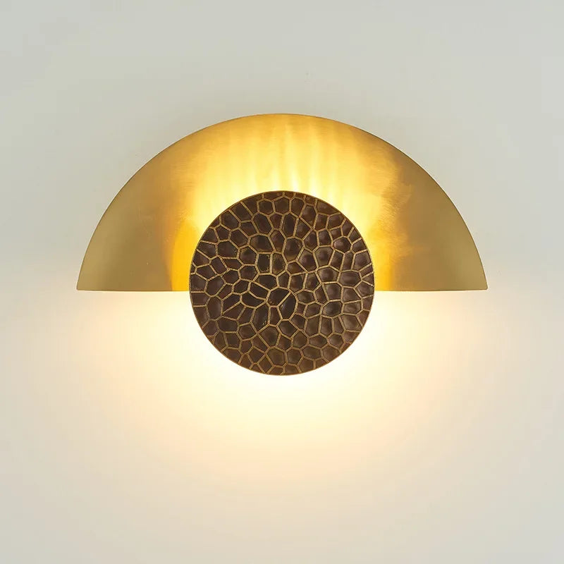 Afralia™ Half Moon LED Wall Lamp | Modern Resin Iron Sconce for Living Room, Bedroom, Aisle