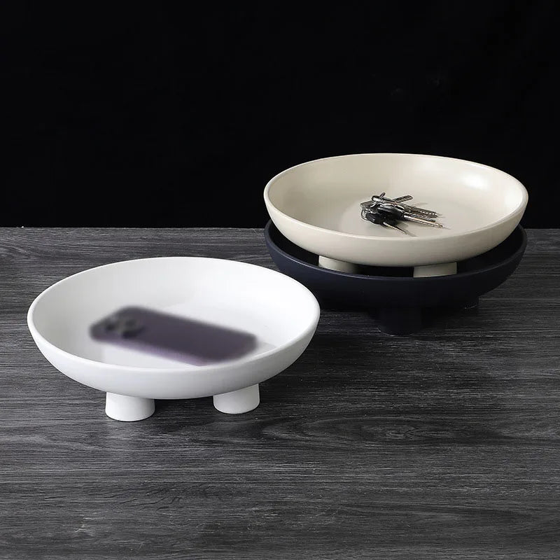 Afralia™ Ceramic Fruit Tray for Coffee Table, Living Room, Snacks, Desserts, Storage.