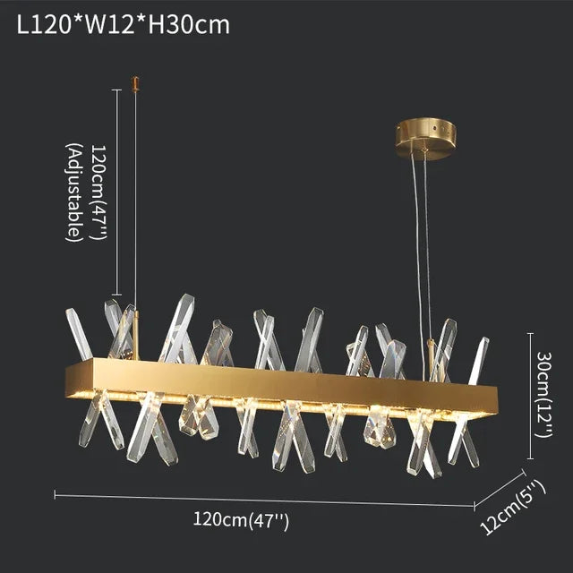 Afralia™ Luxury Crystal LED Chandelier for Modern Dining Room Decor
