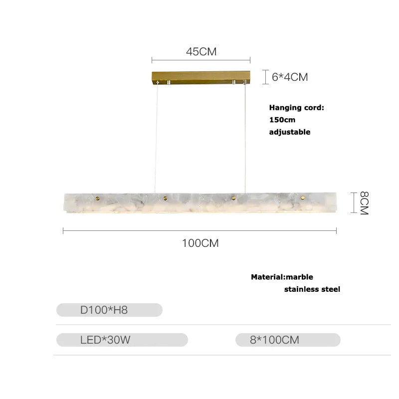 Afralia™ Classic Marble Ceiling Chandelier for Dinning Room Lighting