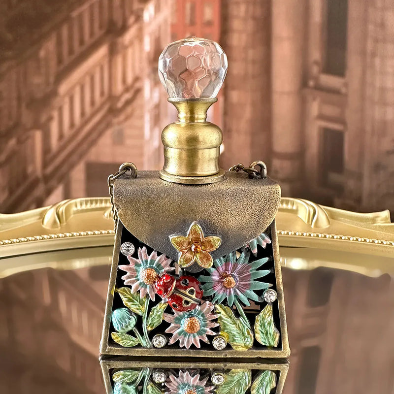 Afralia™ Enamel Perfume Bottles: Metal Handicraft Collection for Home Decor & Gift