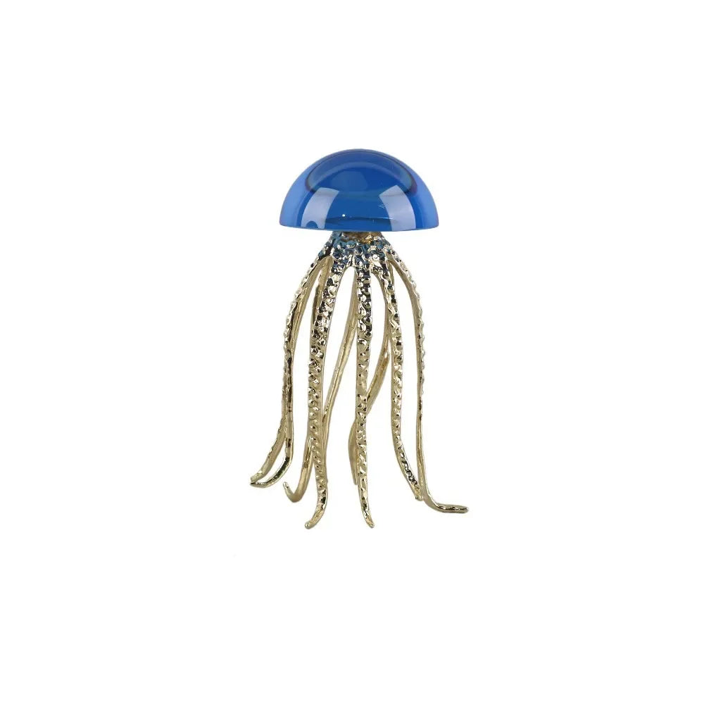 Afralia™ Crystal Jellyfish Sculpture - Marine Organism Figurine for Home Decor
