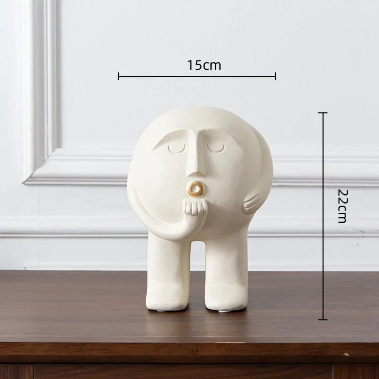 Afralia™ Resin Caring Person Figure Sculpture Home Decor Figurine