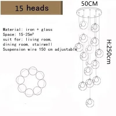 Afralia™ LED Chandelier: Modern Lighting for Living, Dining, and Staircase Areas